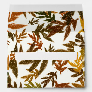 Colourful Whimsical Fall Autumn Rustic Leaves Envelope