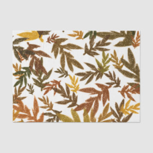 Colourful Whimsical Fall Autumn Rustic Leaves Tissue Paper