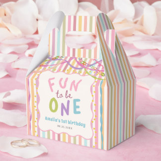 Colourful Whimsical Girl Birthday Party Favor Box