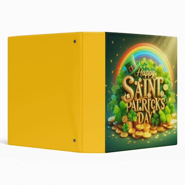 Colourful, whimsical Rainbow Saint Patrick's Day Binder (Background)
