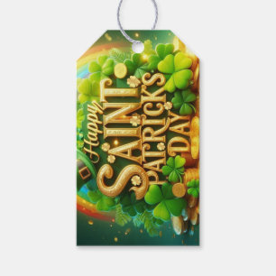 Colourful, whimsical Rainbow Saint Patrick's Day Gift Tags