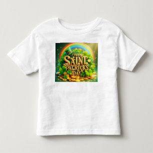 Colourful, whimsical Rainbow Saint Patrick's Day Toddler T-shirt