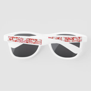 Colourful Whimsical Small Hearts Red Pink White   Sunglasses
