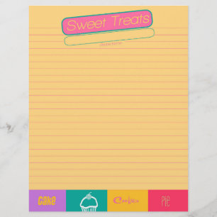 Colourful Whimsical Sweet TreatRecipe Book
