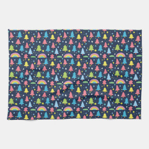 Colourful Whimsical Tree Kitchen Towel