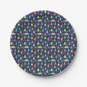 Colourful Whimsical Tree Paper Plate