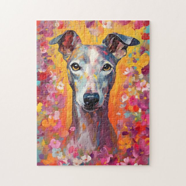 Colourful Whippet Jigsaw Puzzle (Vertical)