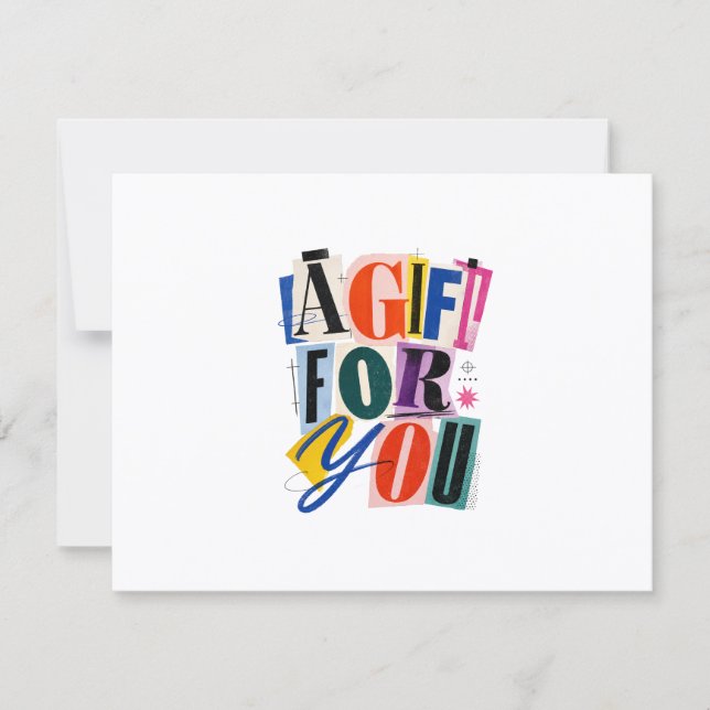 Colourful White Business Gift Certificate (Front)