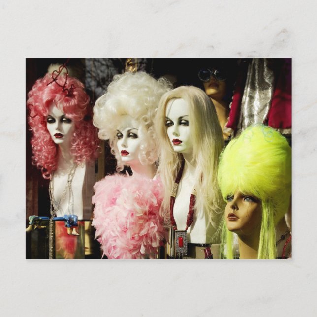 Colourful Wigs Postcard (Front)