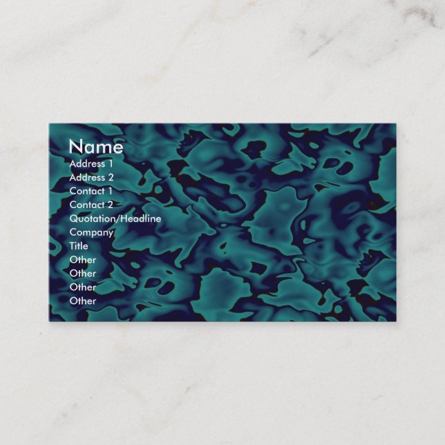 Colourful Wild blue shapes Business Card (Front)