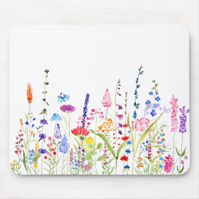 colourful wild flower field mouse pad (Front)