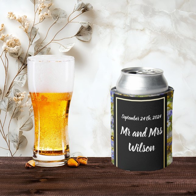 Colourful Wild Flowers  Wedding  Can Cooler (Creator Uploaded)