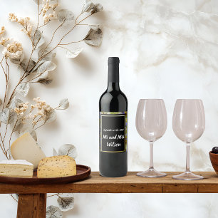 Colourful Wild Flowers  Wedding Wine Labels