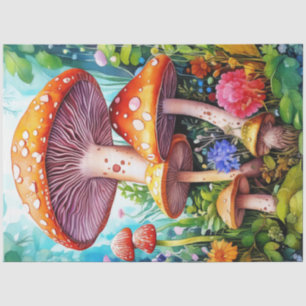 Colourful Wild MushroomsTissue Paper