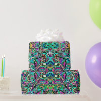 Colourful Wild Psychedelic Swirls Pattern