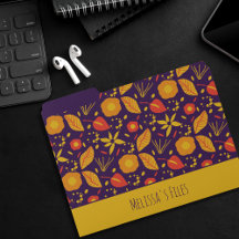 Colourful Wild Purple & Yellow Botanical Pattern