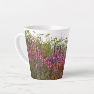 Colourful Wild Summer Flowers Latte Mug