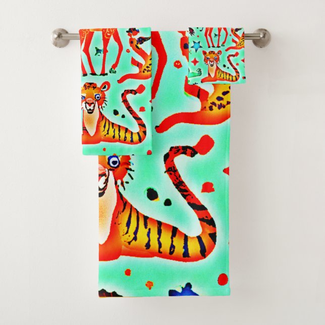 Colourful Wild Wonder Animal Kingdom Bath Towel Set (Insitu)