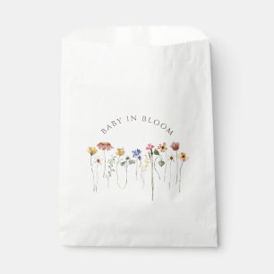 Colourful Wildflower Baby In Bloom Baby shower Favour Bag
