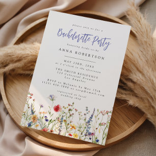 Colourful Wildflower Bachelorette Party Invitation