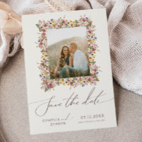 Colourful Wildflower | Beige Meadow Photo Frame