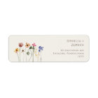 Colourful Wildflower | Beige Return Address Label