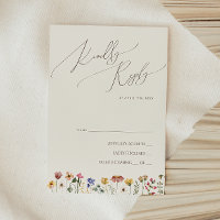 Colourful Wildflower | Beige RSVP Card
