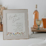 Colourful Wildflower | Beige Signature Drinks Sign<br><div class="desc">This colourful wildflower | beige signature drinks sign is perfect for your simple, whimsical boho rainbow summer wedding. The bright, enchanted pink, yellow, orange, and gold colour florals give this product the feel of a minimalist elegant vintage hippie spring garden. The modern design is artsy and delicate, portraying a classic...</div>