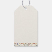Colourful Wildflower | Beige Wedding Welcome Gift Tags (Back)