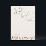Colourful Wildflower Beige Wedding Well Wishes Car Advice Card<br><div class="desc">This colourful wildflower beige wedding well wishes card is perfect for your simple, whimsical boho rainbow summer wedding. The bright, enchanted pink, yellow, orange, and gold colour florals give this product the feel of a minimalist elegant vintage hippie spring garden. The modern design is artsy and delicate, portraying a classic...</div>