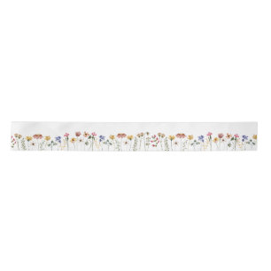Colourful Wildflower Birthday Satin Ribbon