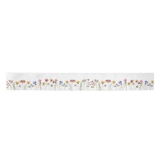 Colourful Wildflower Birthday Satin Ribbon
