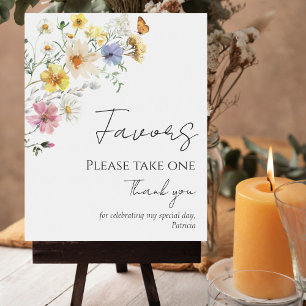 Colourful Wildflower Boho Bridal Shower Favours Si Poster