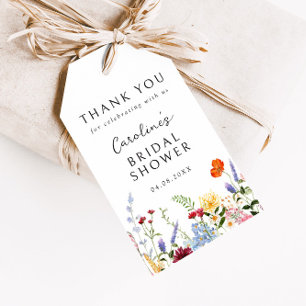 Colourful Wildflower Border Gift Tags