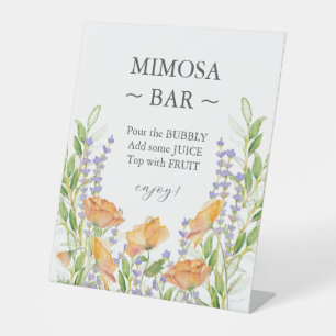 Colourful Wildflower Bridal Shower Mimosa Bar Sign