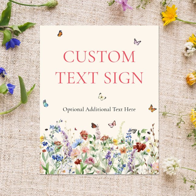 Colourful Wildflower & Butterflies Poster (Creator Uploaded)
