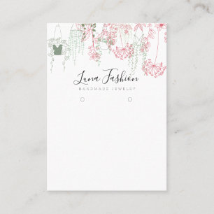 Colourful Wildflower Earring Collection Display Calling Card