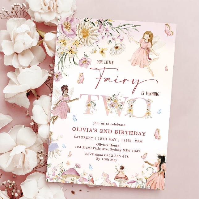Colourful Wildflower Fairy Princess 2nd Birthday | Invitation (Creator Uploaded)