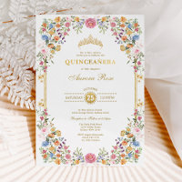 Colourful Wildflower Floral Garden Quinceanera