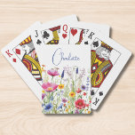 Colourful Wildflower Floral Personalized Name Playing Cards<br><div class="desc">Colourful Wildflower Floral Personalized Name Playing Cards features your custom personalized name in modern calligraphy script typography. Perfect for school,  work,  sports and home. Give a personalized gift for Christmas,  birthday,  holidays,  Mothers' Day to mom,  sister,  best friends,  teachers and more. Designed by Evco Studio www.zazzle.com/store/evcostudio</div>