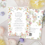 Colourful Wildflower Floral QR Code Wedding Invitation<br><div class="desc">Elevate your special day with our Colourful Wildflower Floral Wedding Invitations. Imagine your guests' reactions when they open their mailboxes and discover a vibrant, elegant wedding invitation. Our colourful wildflower floral invitations are the perfect way to announce your spring or summer nuptials. With stunning watercolor florals, these designs are both...</div>