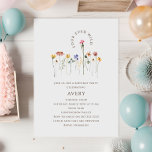 Colourful Wildflower Four Ever Wild Birthday Party Invitation<br><div class="desc">This colourful wildflower four ever wild birthday party invitation is perfect for your simple, whimsical, boho rainbow summer celebration. The bright, enchanted pink, yellow, orange, and blue colour florals give this product the feel of a minimalist, elegant, vintage hippie spring garden. The modern design is artsy and delicate, portraying a...</div>