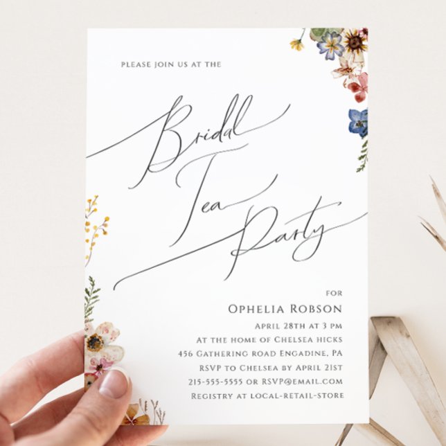 Colourful Wildflower | Garden Bridal Tea Party Invitation (Creator Uploaded)