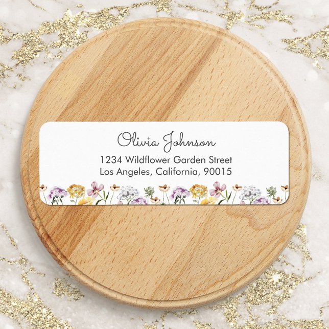 Colourful Wildflower Garden return address (Close up)