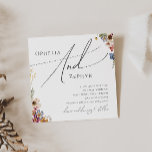 Colourful Wildflower | Garden Square Wedding Invitation<br><div class="desc">This colourful wildflower | garden square wedding invitation is perfect for your simple, whimsical boho rainbow summer wedding. The bright, enchanted pink, yellow, orange, and gold colour florals give this product the feel of a minimalist elegant vintage hippie spring garden. The modern design is artsy and delicate, portraying a classic...</div>