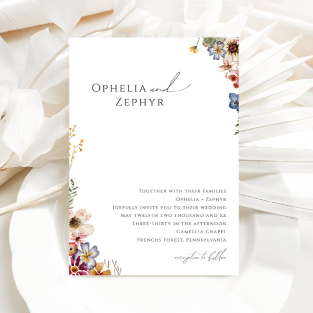 Colourful Wildflower | Garden Wedding Invitation (Creator Uploaded)