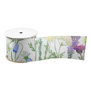 Colourful Wildflower Gift  Satin Ribbon