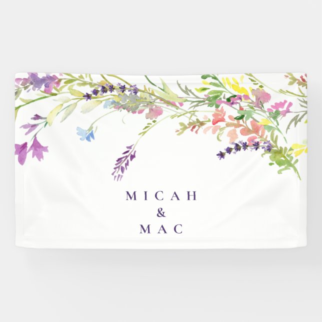 Colourful Wildflower & Lavender Banner (Horizontal)