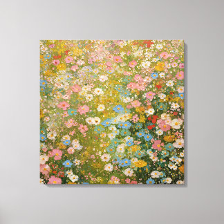 Colourful Wildflower Meadow 2 Canvas Print