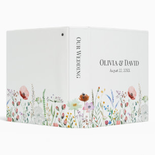 Colourful Wildflower Meadow Wedding Planner Binder